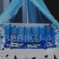 Box Bayi Kayu Blue Cow