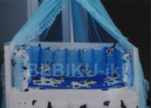 Box Bayi Kayu Blue Cow